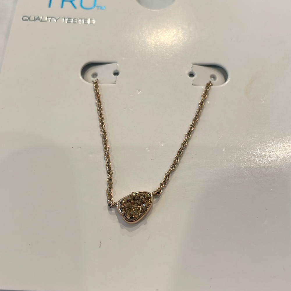 Kendra Scott Rose Gold Hayden Drusy Necklace